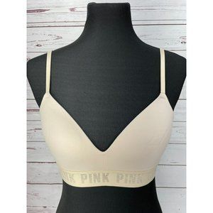 PINK by Victoria's Secret Beige Wear Everywhere Wireless‎ Push-Up Bra Size 34B